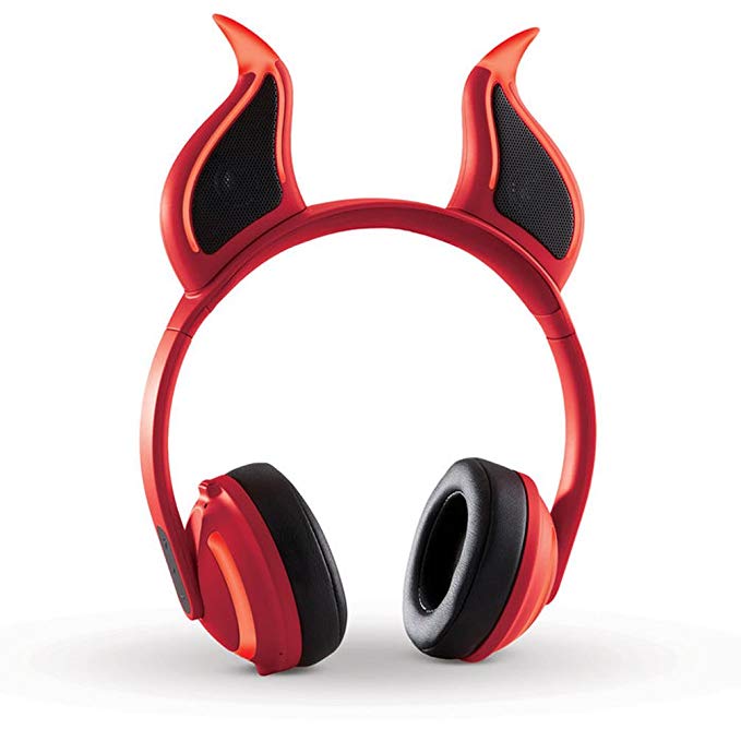 Brookstone Wireless Devil Horn Headphones with Removable Horns