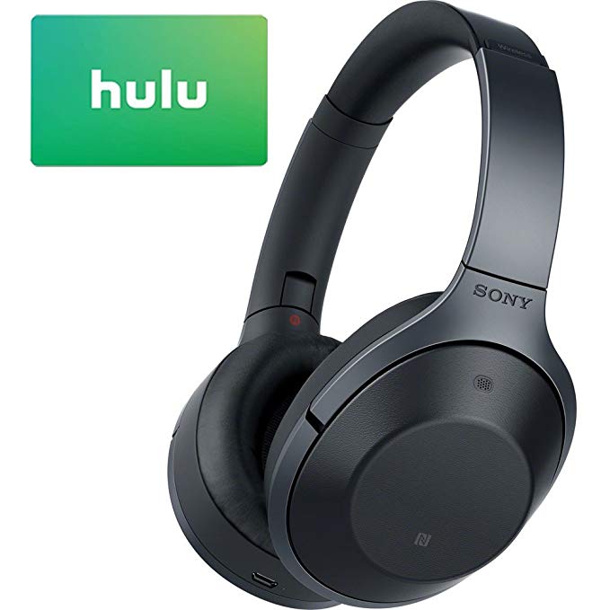 Sony Hi-Res Bluetooth Wireless Noise Cancelling Headphones Black with Hulu $25 Gift Card