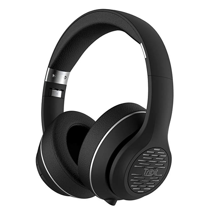 Tribit XFree Tune Bluetooth Headphones Over Ear - Wireless Headphones 40 Hrs Playtime, Hi-Fi Stereo Sound with Rich Bass, Built-in Mic, Soft Earmuffs - Foldable Headset with Carry Case, Black