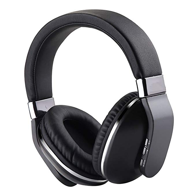 JBUNION Bluetooth Headphones Over Ear with Mic, Decent Stereo Folding Wireless Headset, Wired and Wireless Headphones with Big Noise Isolation Memory-Protein Earmuffs for Cell Phone/TV/PC